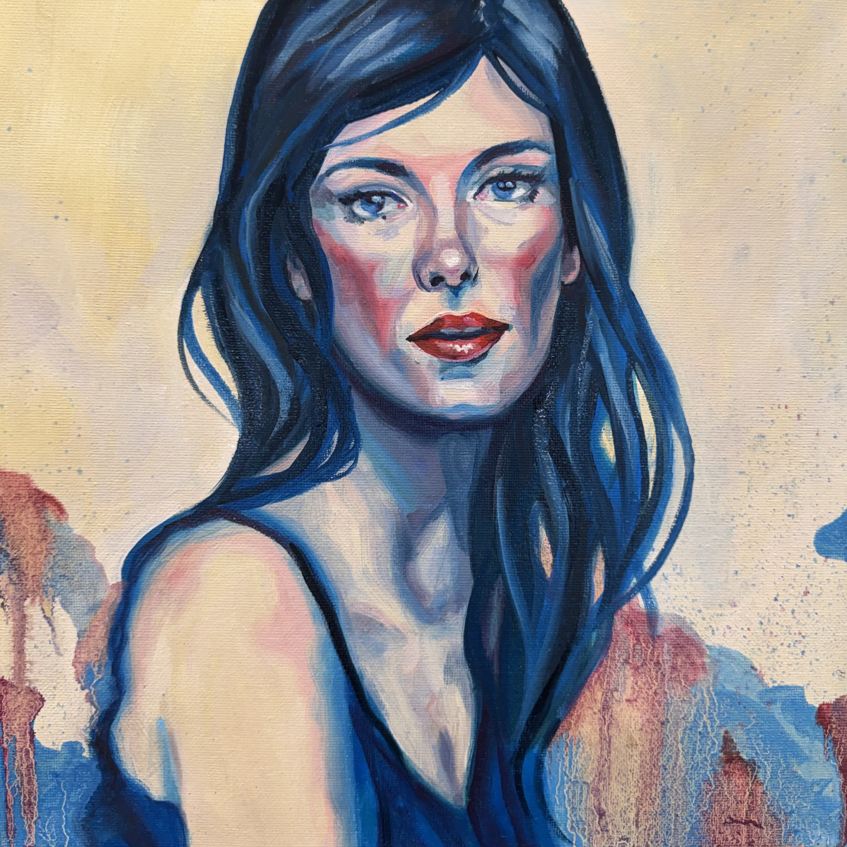 Portrait in Blue by Chelsea Klukas, oil on canvas