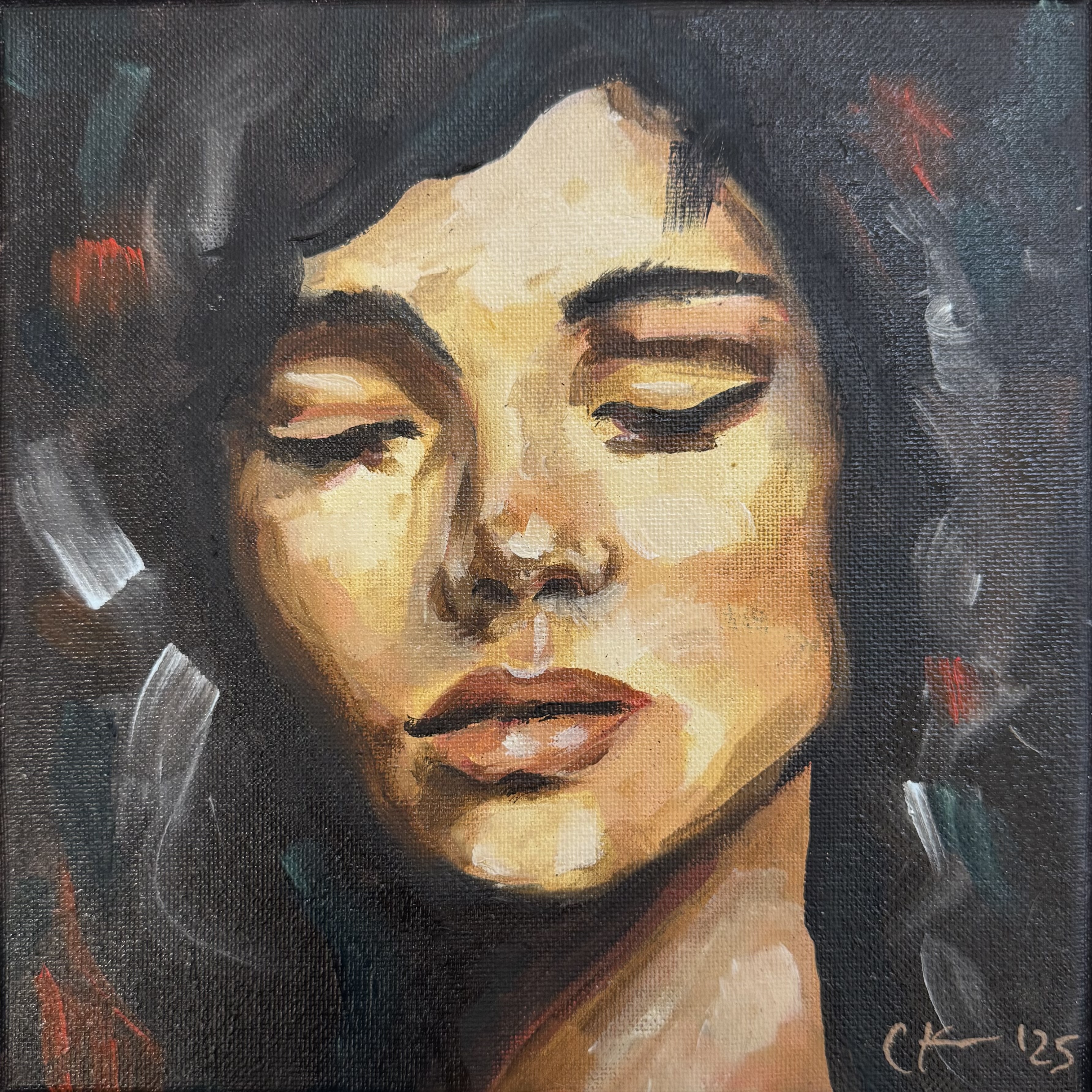 Portrait Study I by Chelsea Klukas, oil on canvas