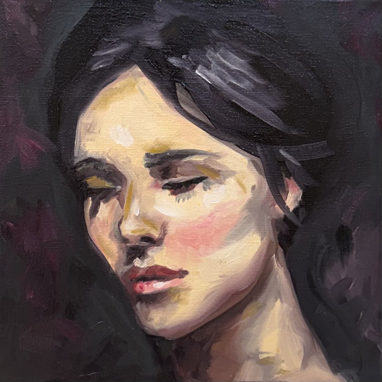 Portrait Study V by Chelsea Klukas, oil on canvas