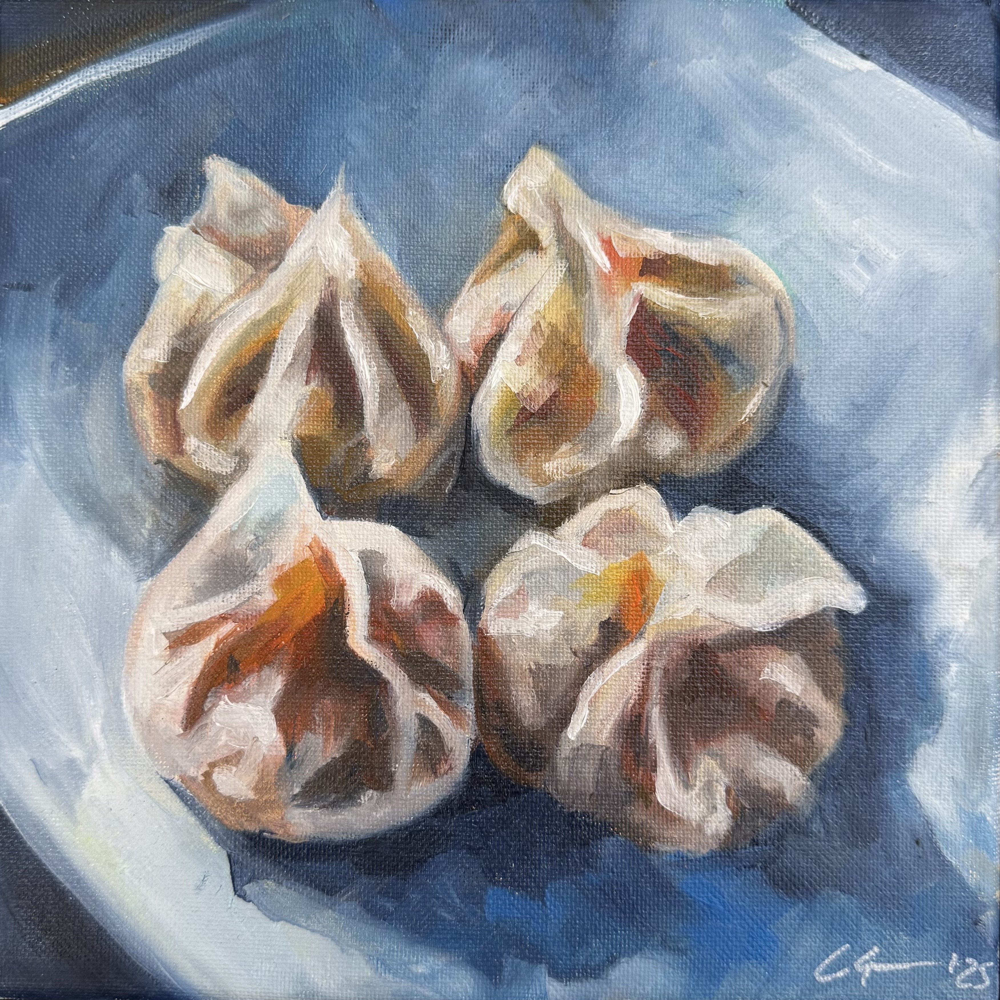 Premium Dumplings by Chelsea Klukas, oil on canvas