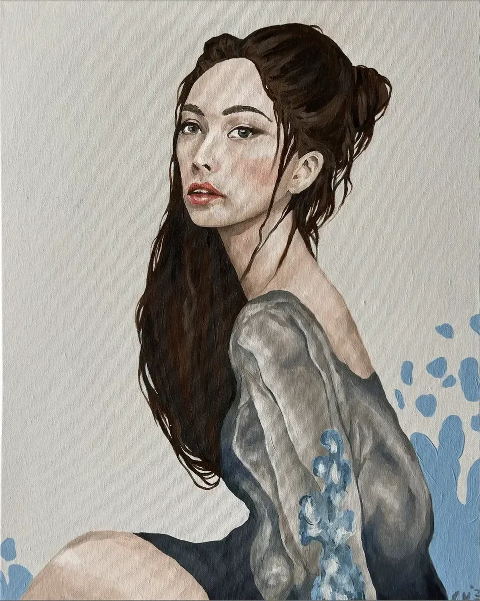Quietly Becoming by Chelsea Klukas, acrylic on canvas, 18x20 in