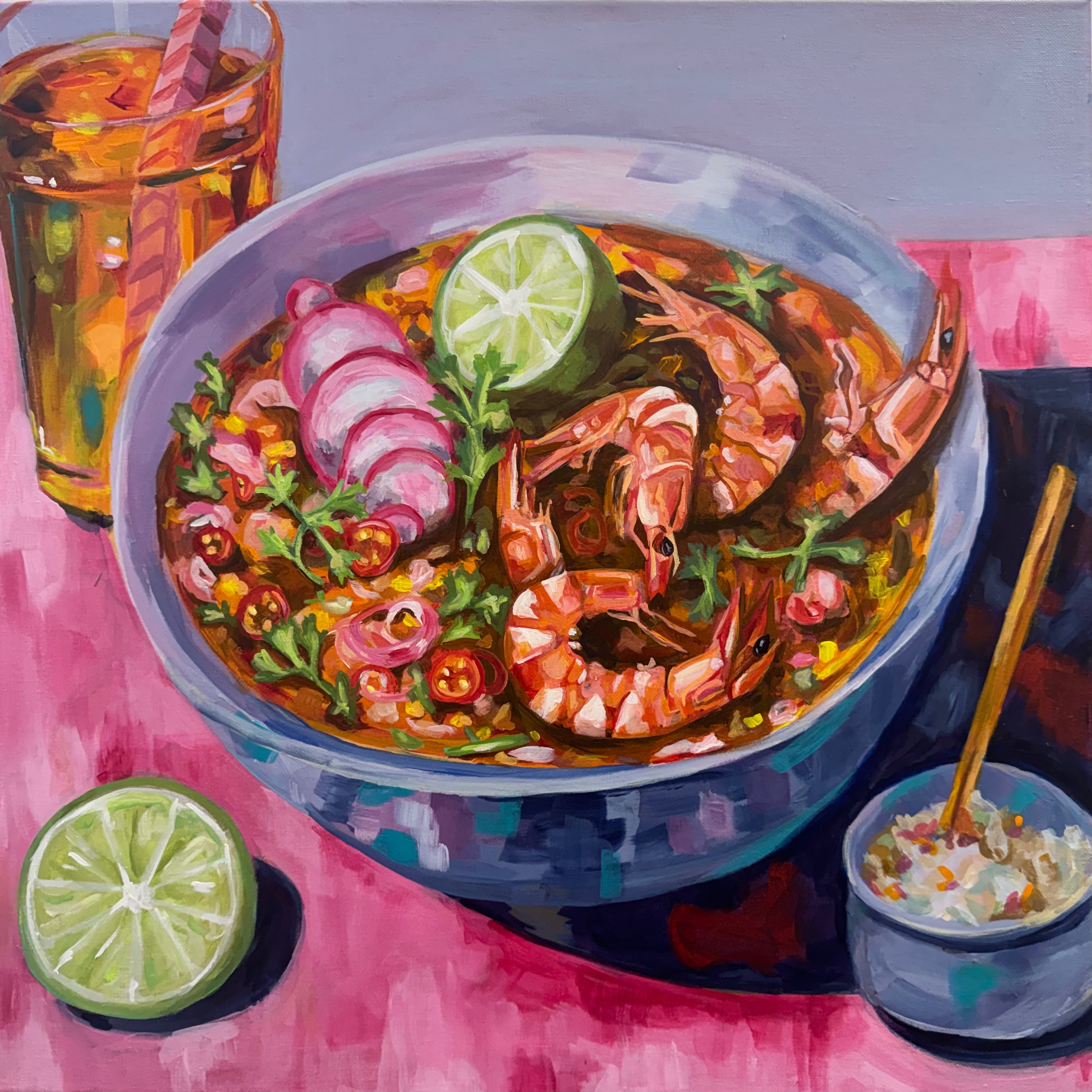 Saturday Lunch by Chelsea Klukas, acrylic on canvas